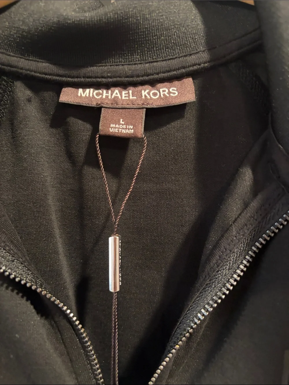 Michael Kors Unisex Mixed-Media Full Zip Track Jacket